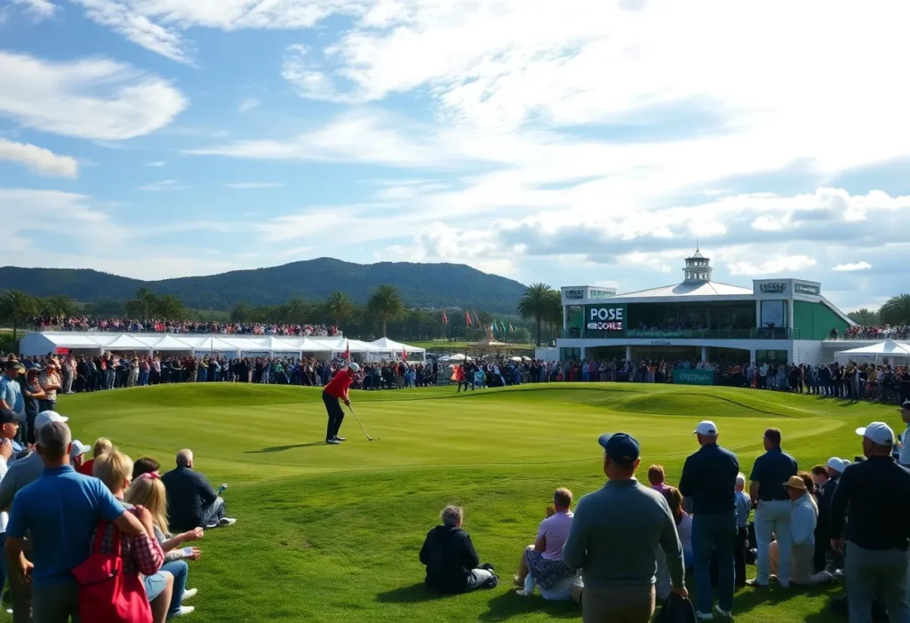 Golfers participating in the U.S. Senior Open at The Broadmoor