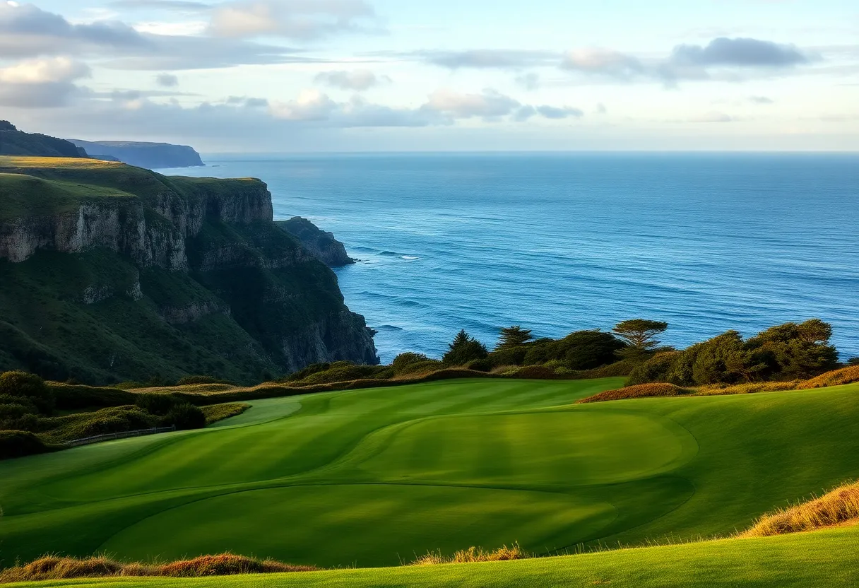 Stunning landscape of Cypress Point Club golf course