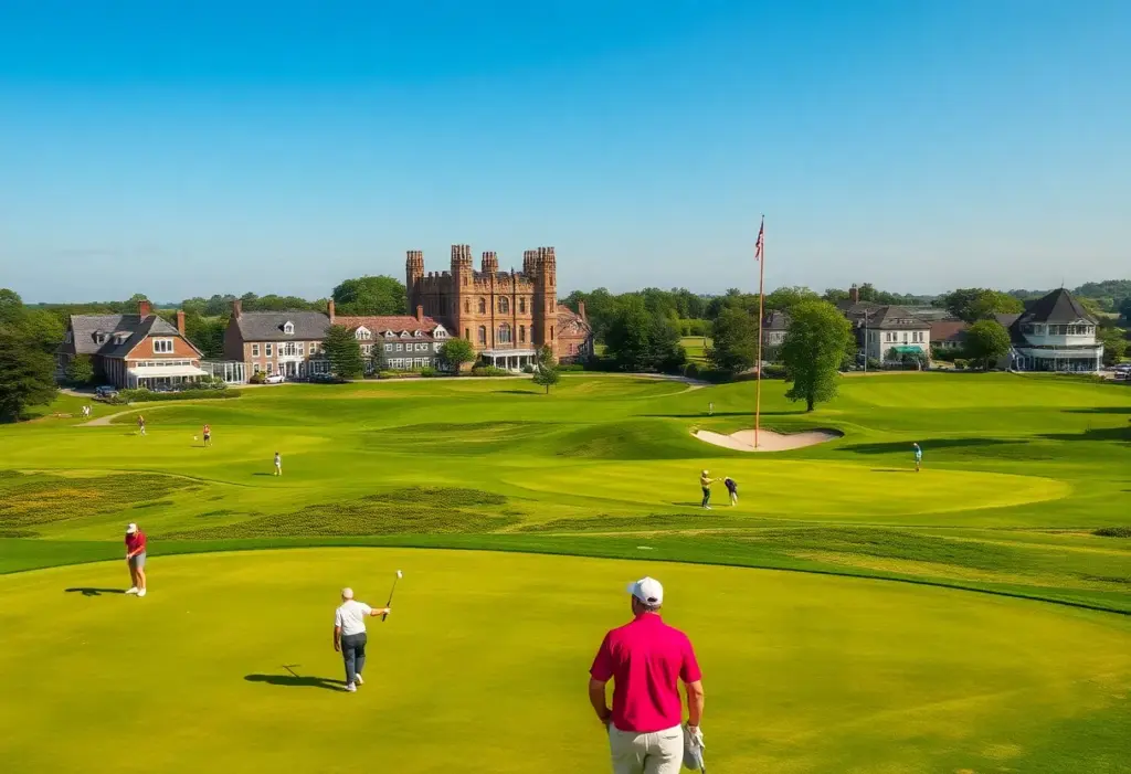 View of Douglas Golf Club during a tournament