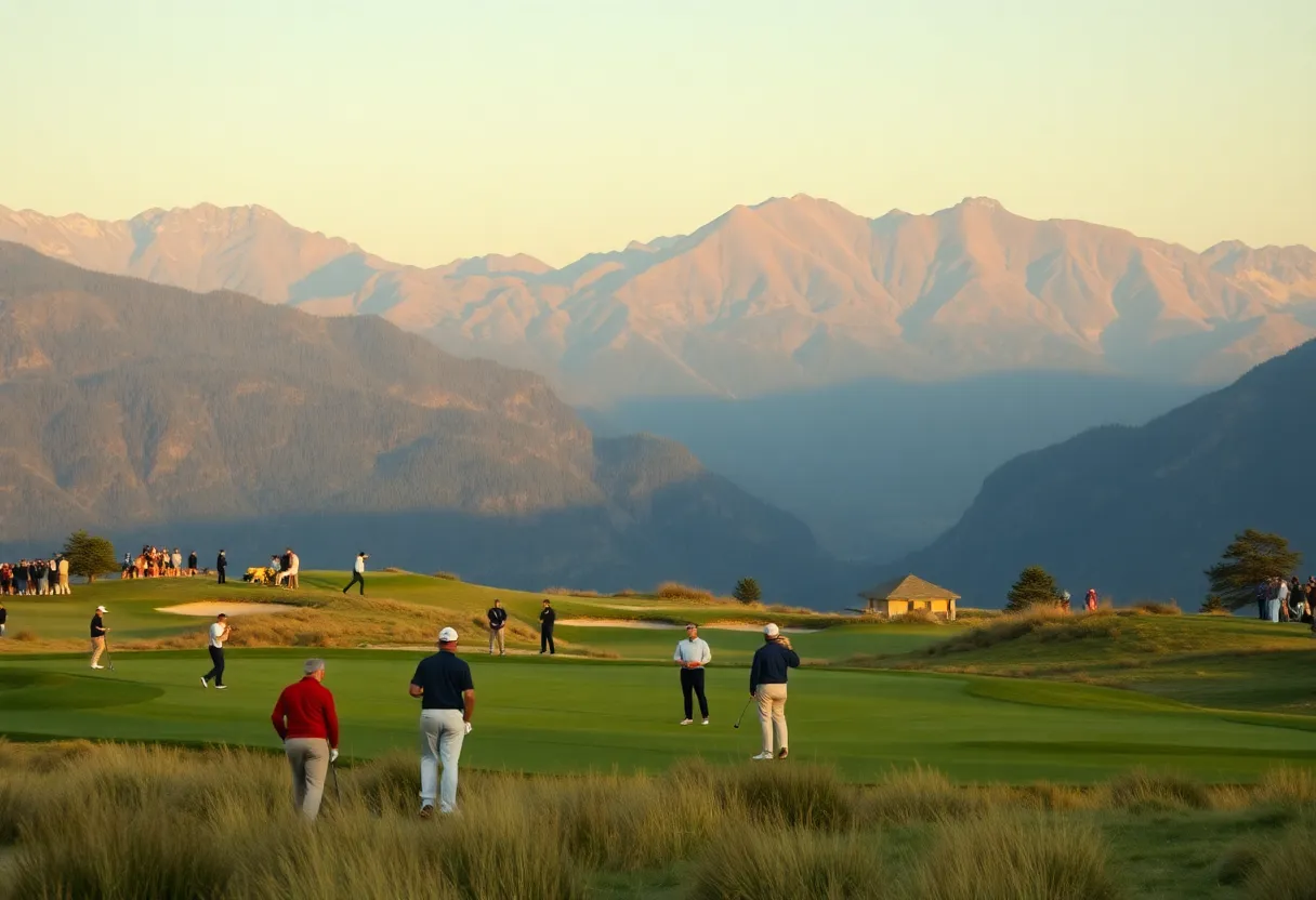 Golfers competing at the Omega European Masters
