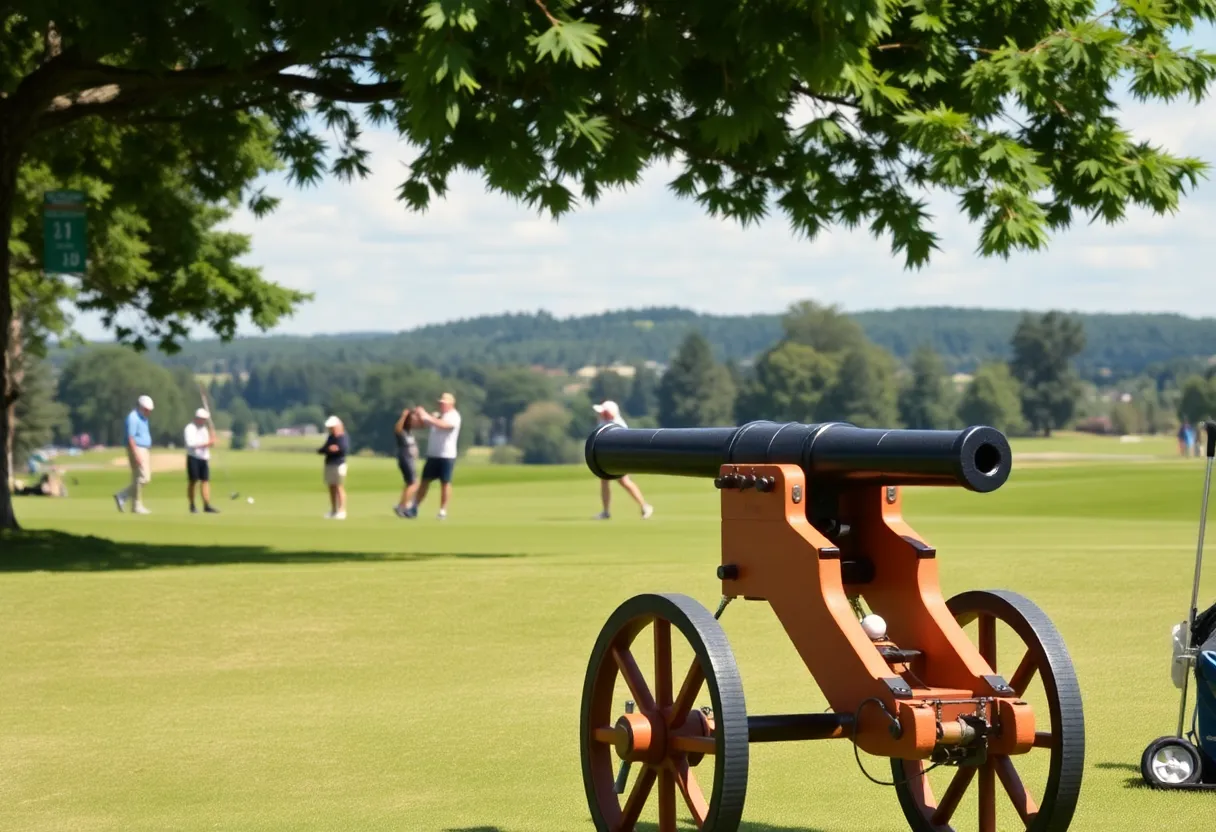 Golfers enjoying the 2025 Dave Bish Memorial Golf Tournament at DuBois Country Club.