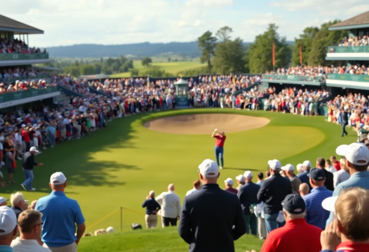 Spectators enjoying the 2025 Ryder Cup at Bethpage Black