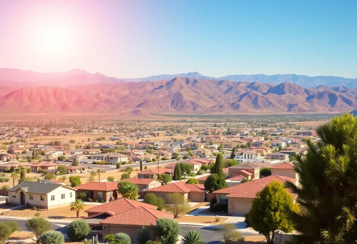 Scenic view of affordable neighborhoods in Nevada