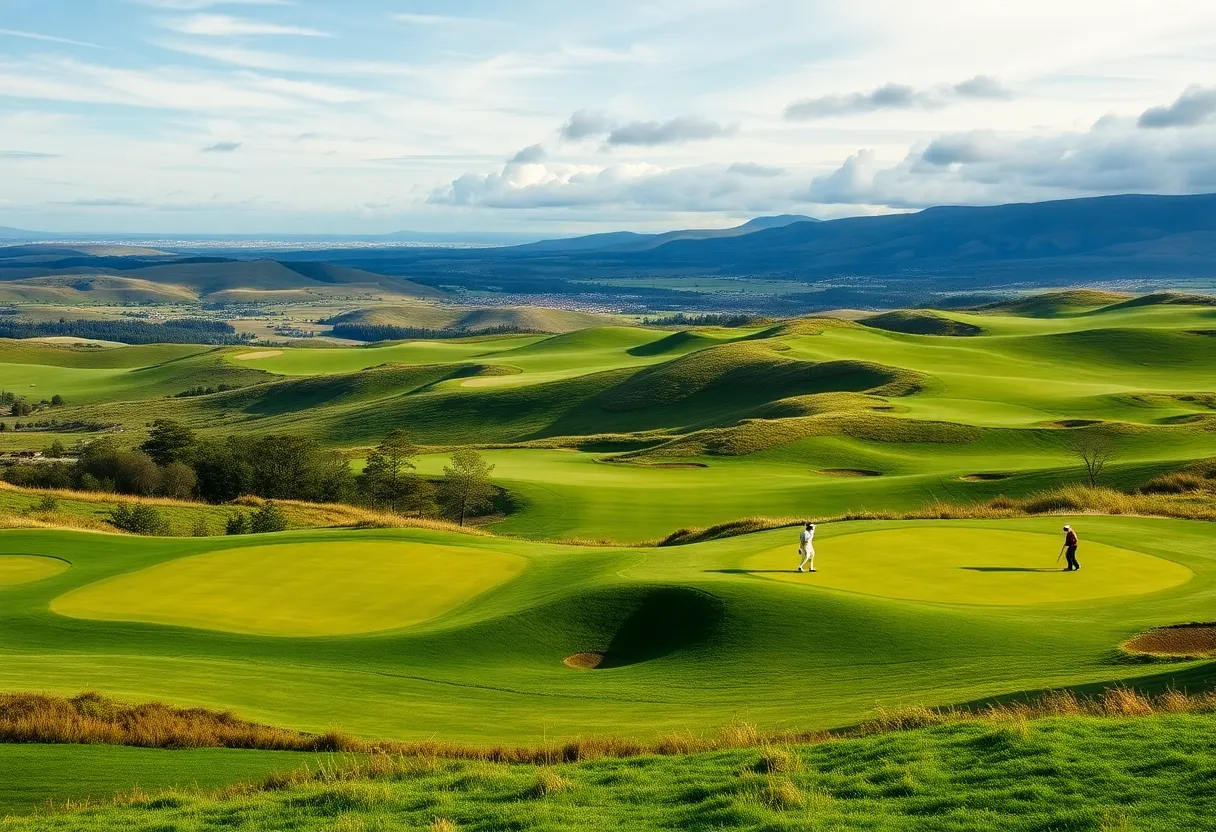 Scenic view of the Alfred Dunhill Links Championship golf courses.