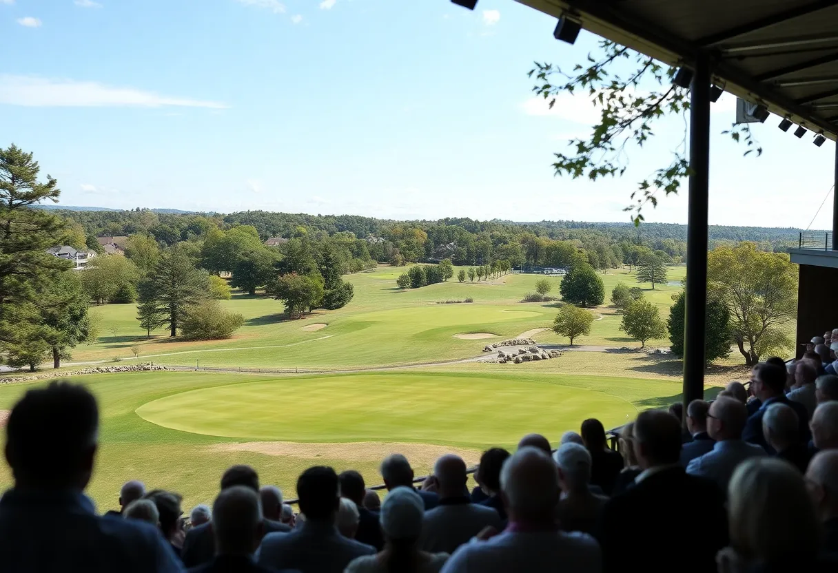 Golf course view at St. Mellion Estate during award ceremony