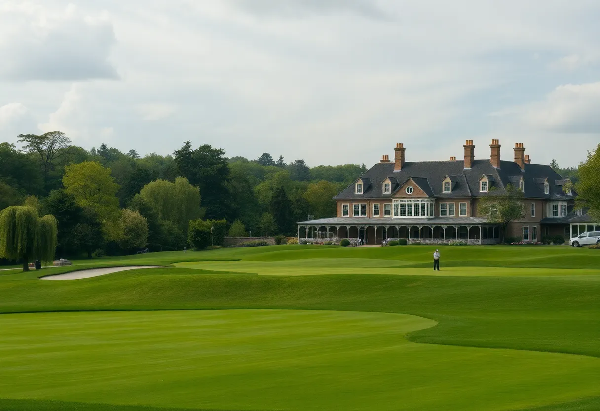 The Berkshire Golf Club scenic view with lush greens