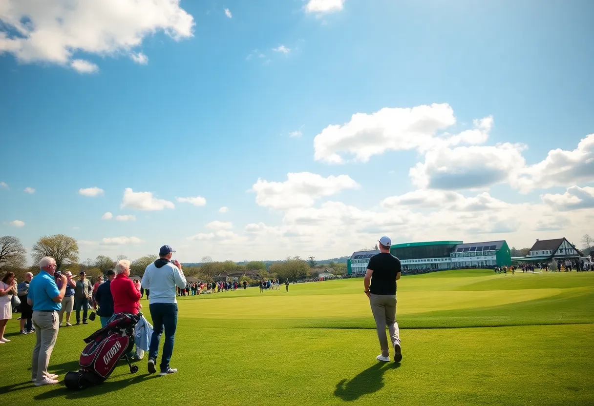 Golf course at The Belfry during the British Masters tournament.