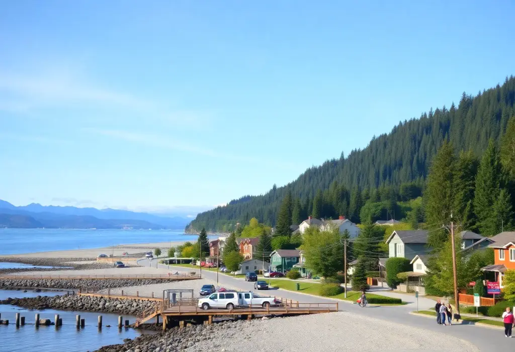 Scenic view of a charming British Columbia town ideal for retirement