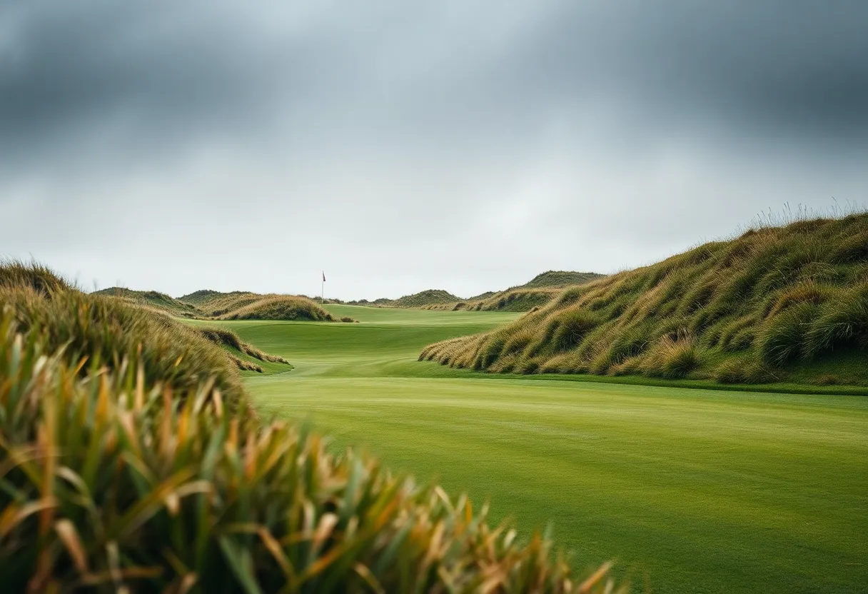 Difficult golf course with narrow fairways