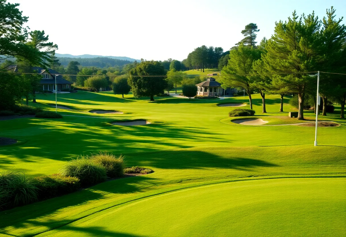 Scenic view of Chart Hills Golf Course showcasing the fairways and unique holes