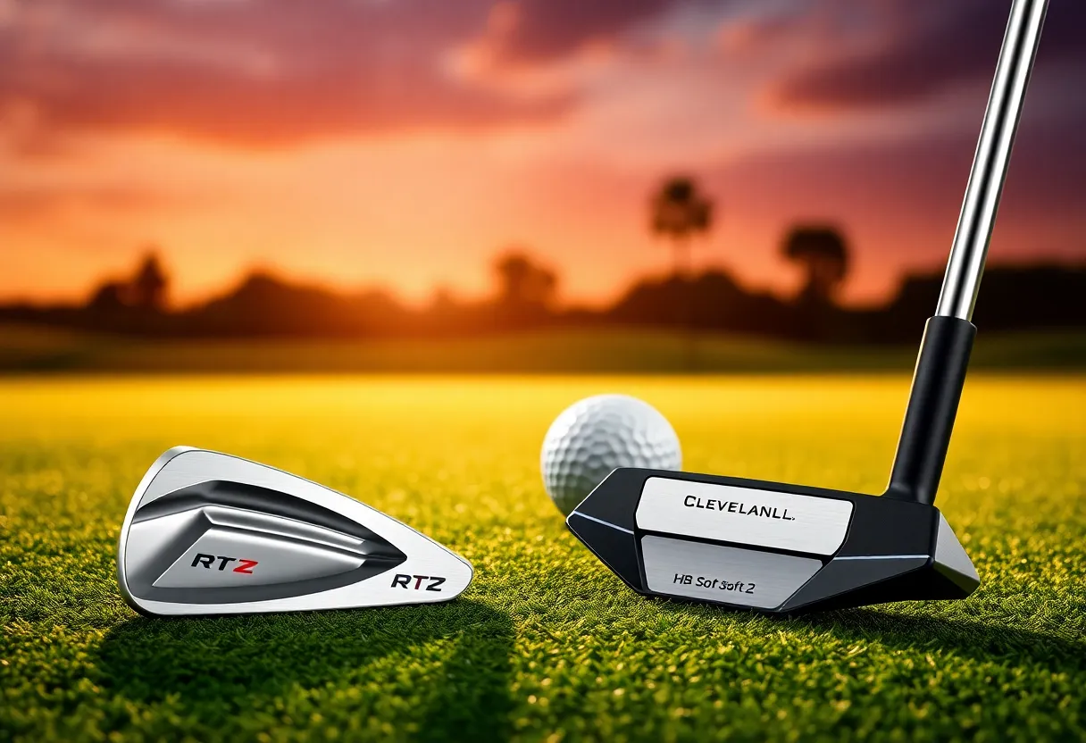 Showcasing Cleveland Golf's new RTZ wedges and HB Soft 2 putters.