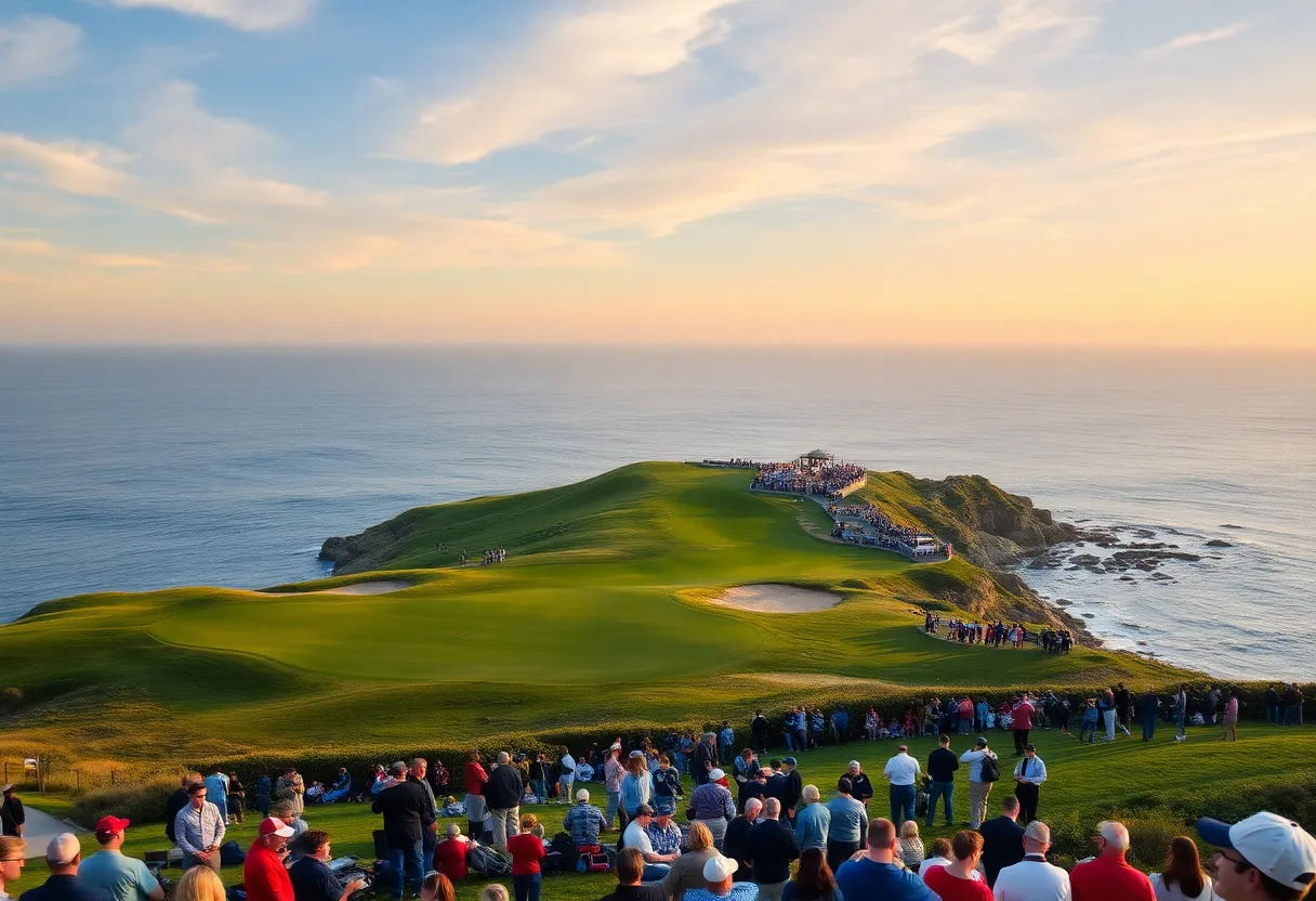 Beautiful landscape of Cypress Point Club during the Walker Cup