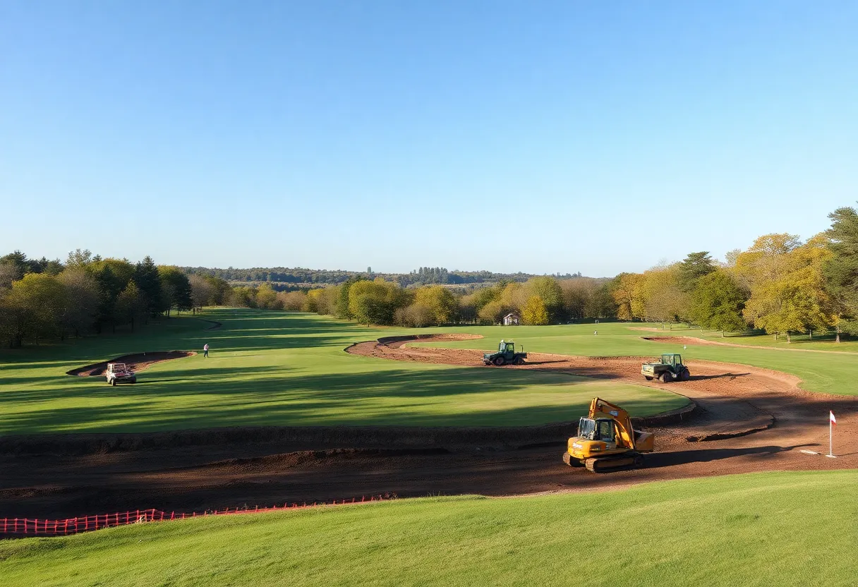 Golf course at Deerwood Country Club undergoing renovations
