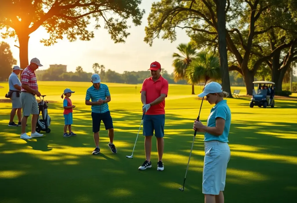 Young golfers showcasing skills at a Florida golf event