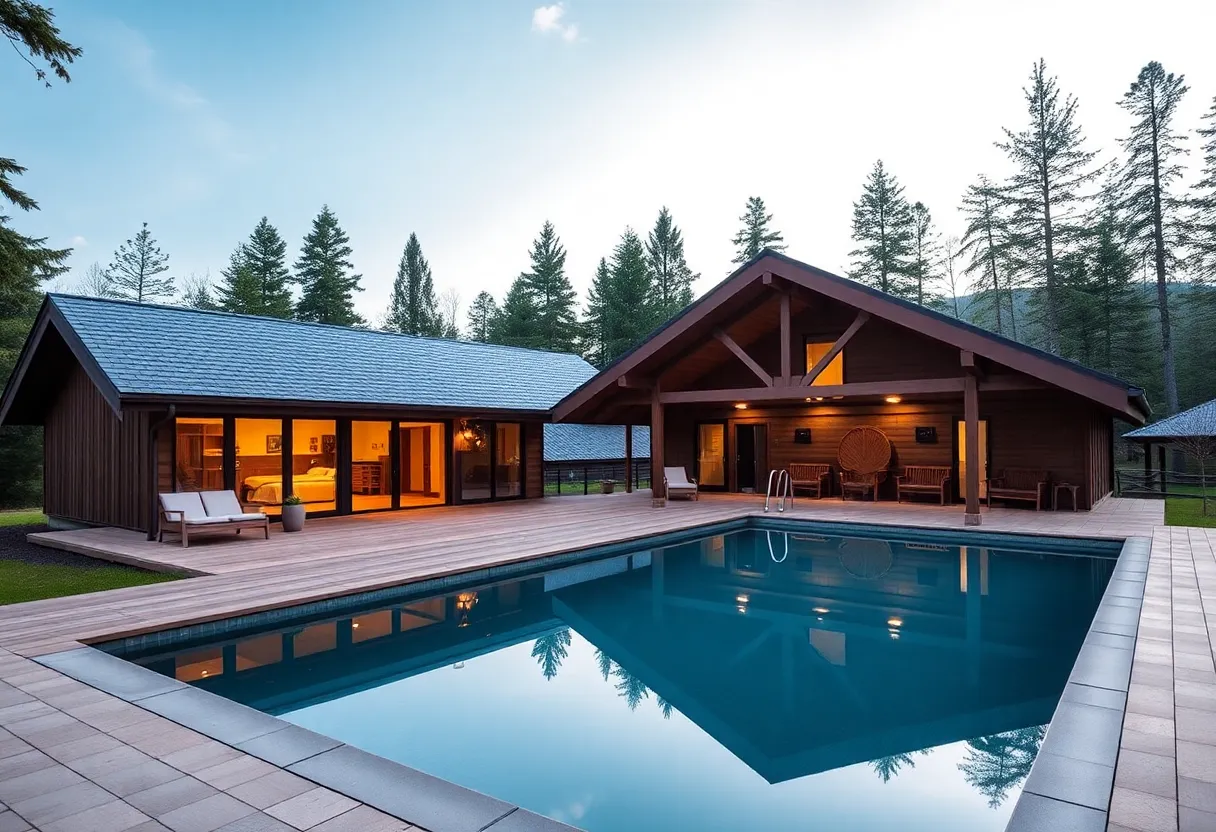 New Pool and Sauna Haus at Giants Ridge