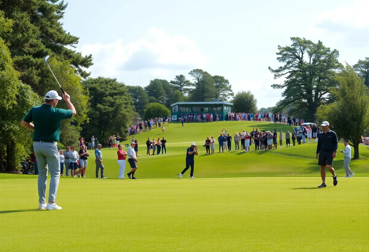 Golfers competing at the BMW PGA Championship