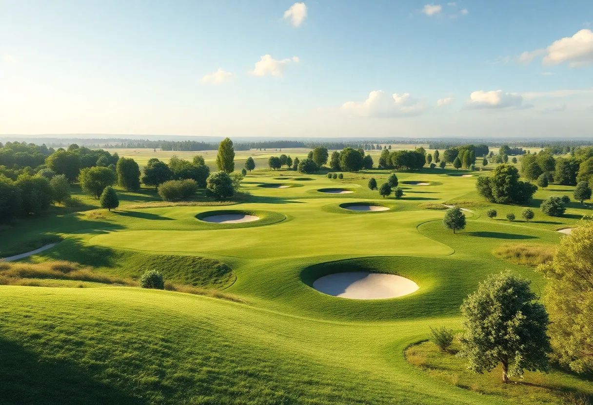 Conceptual design of a par 4 golf hole