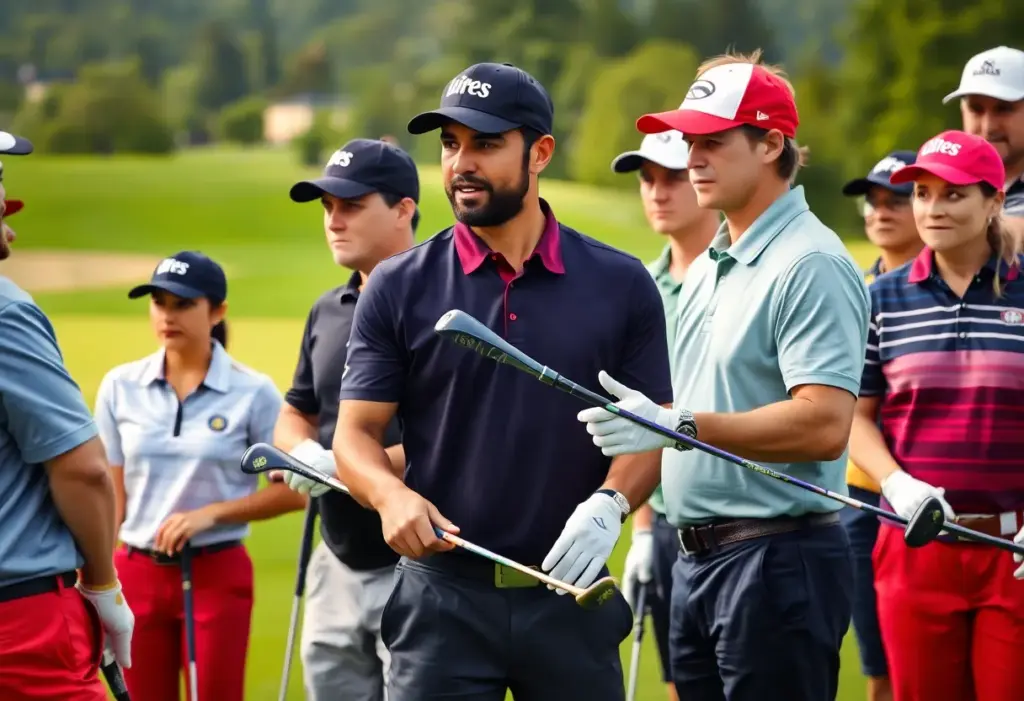 Golfers using Golf Pride grips during the BMW PGA Championship.