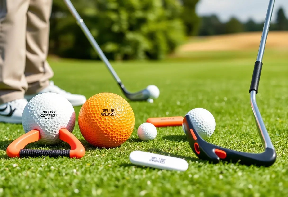 Golf training aids for wedge play improvement