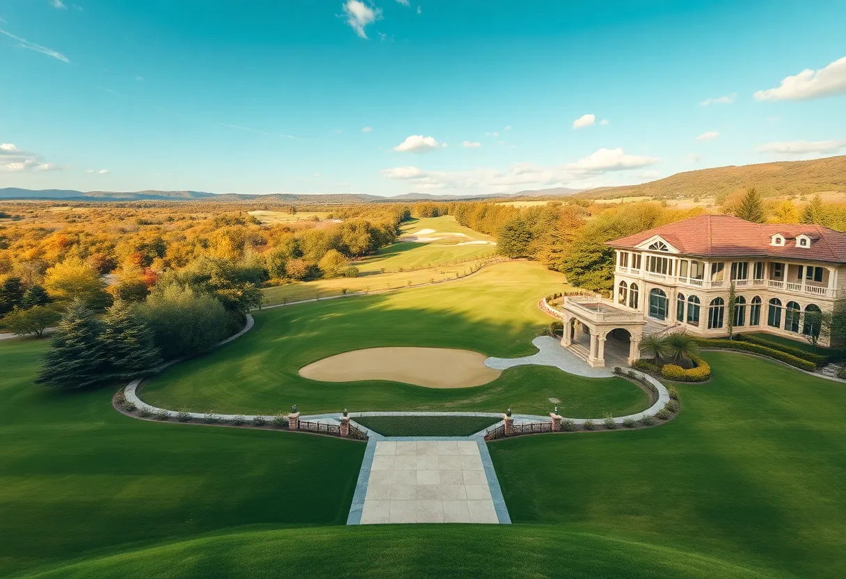 Overgrown greens of the gWest Golf Course in Scotland