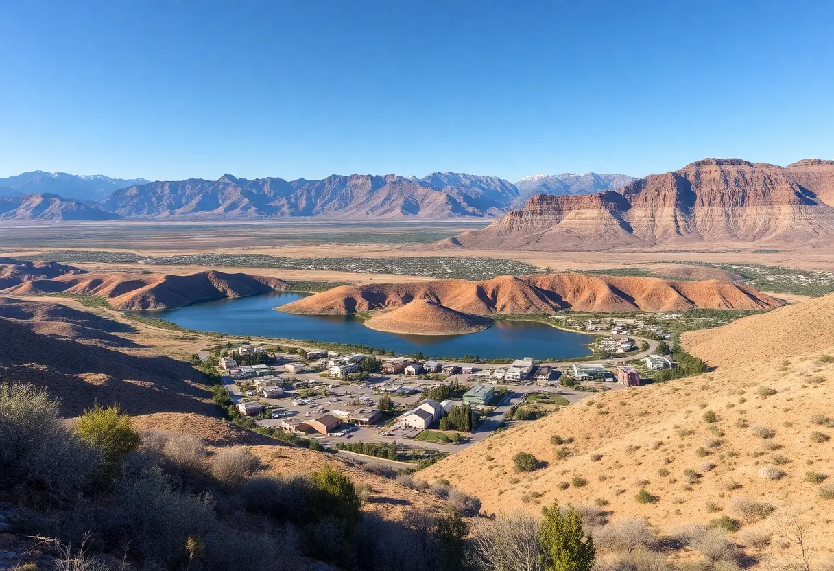 Scenic view of one of Nevada's off-the-beaten-path towns