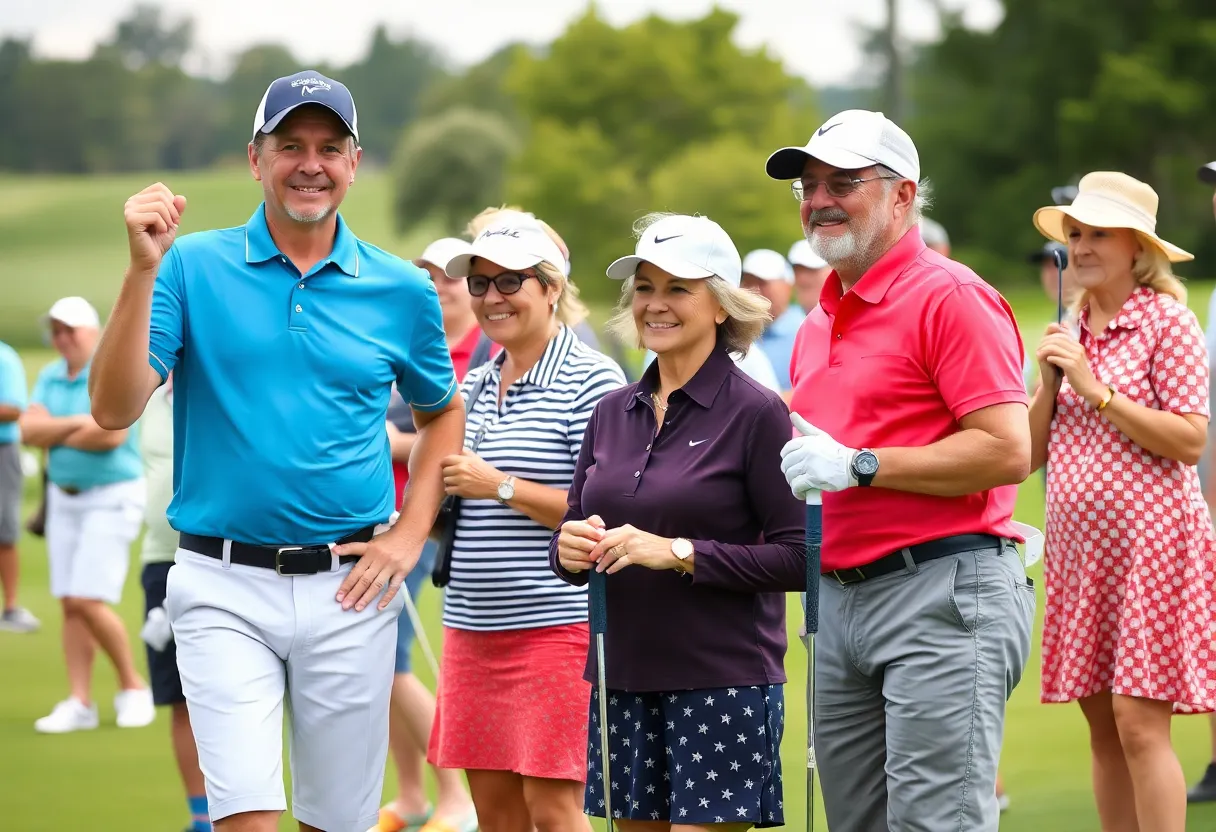 Diverse golfers participating in the iGolf final at Woodhall Spa