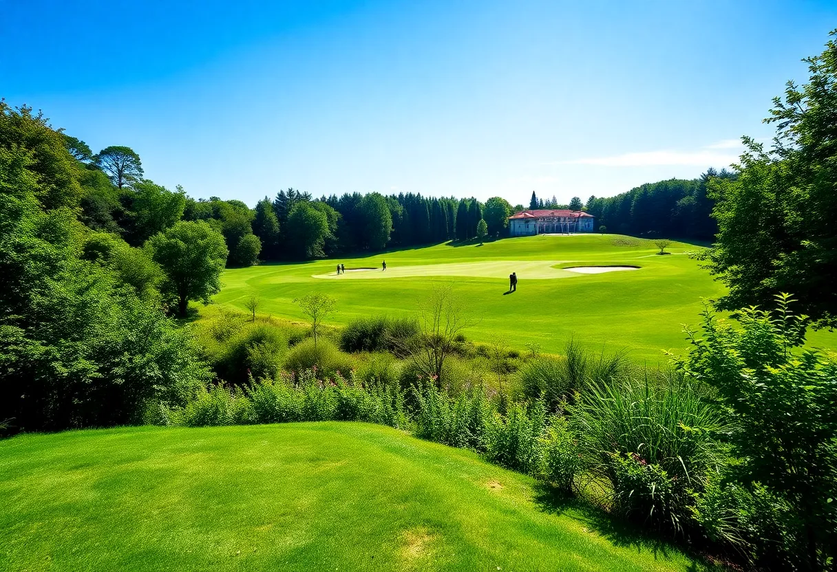 Golf players competing at Golf Nazionale during the Italian Challenge Open 2025