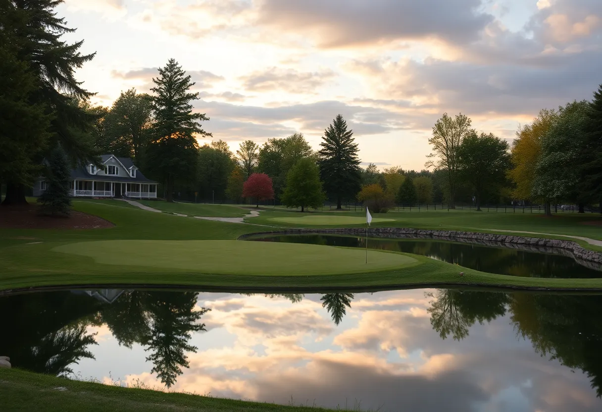A scenic golf course representing the Lohr family's impact on the community.