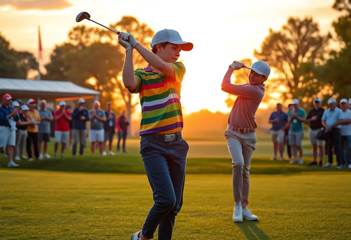 Mason Howell in action at the Walker Cup