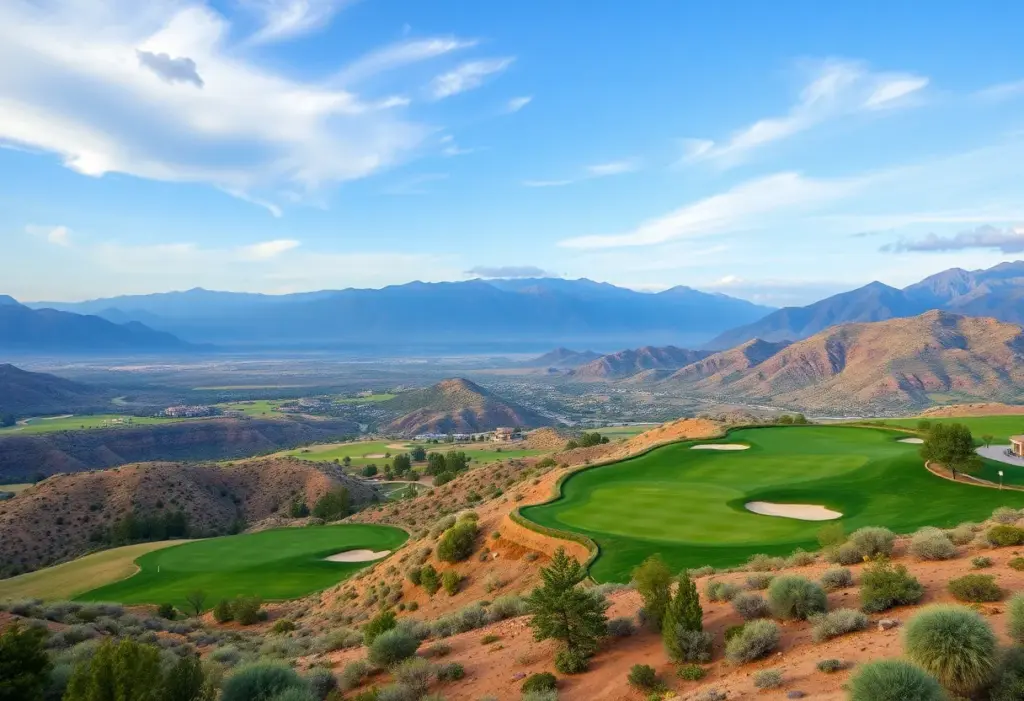 Stunning view of Nemacolin Golf Resort and its scenic golf courses