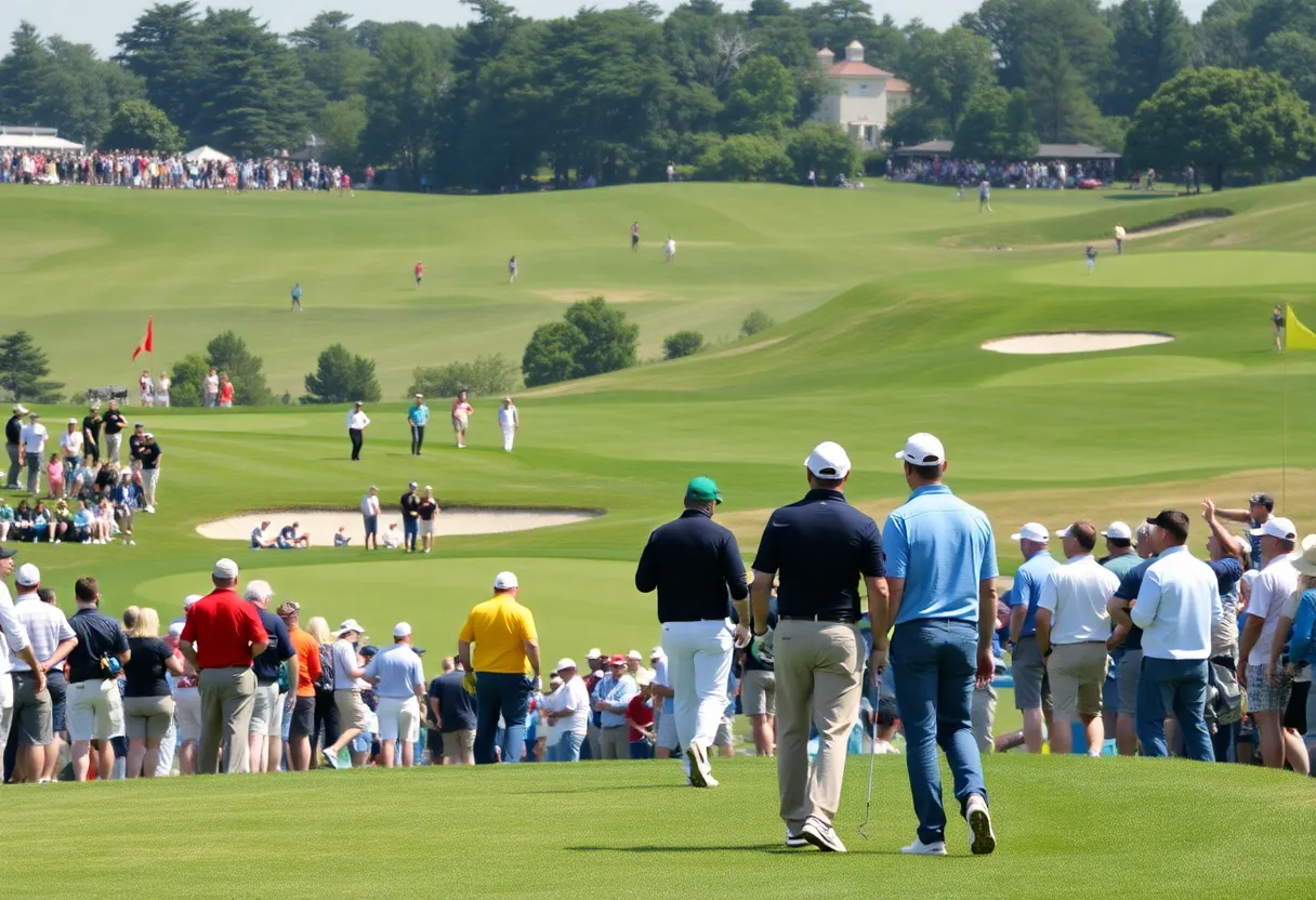 Action shot from the Procore Championship golf tournament