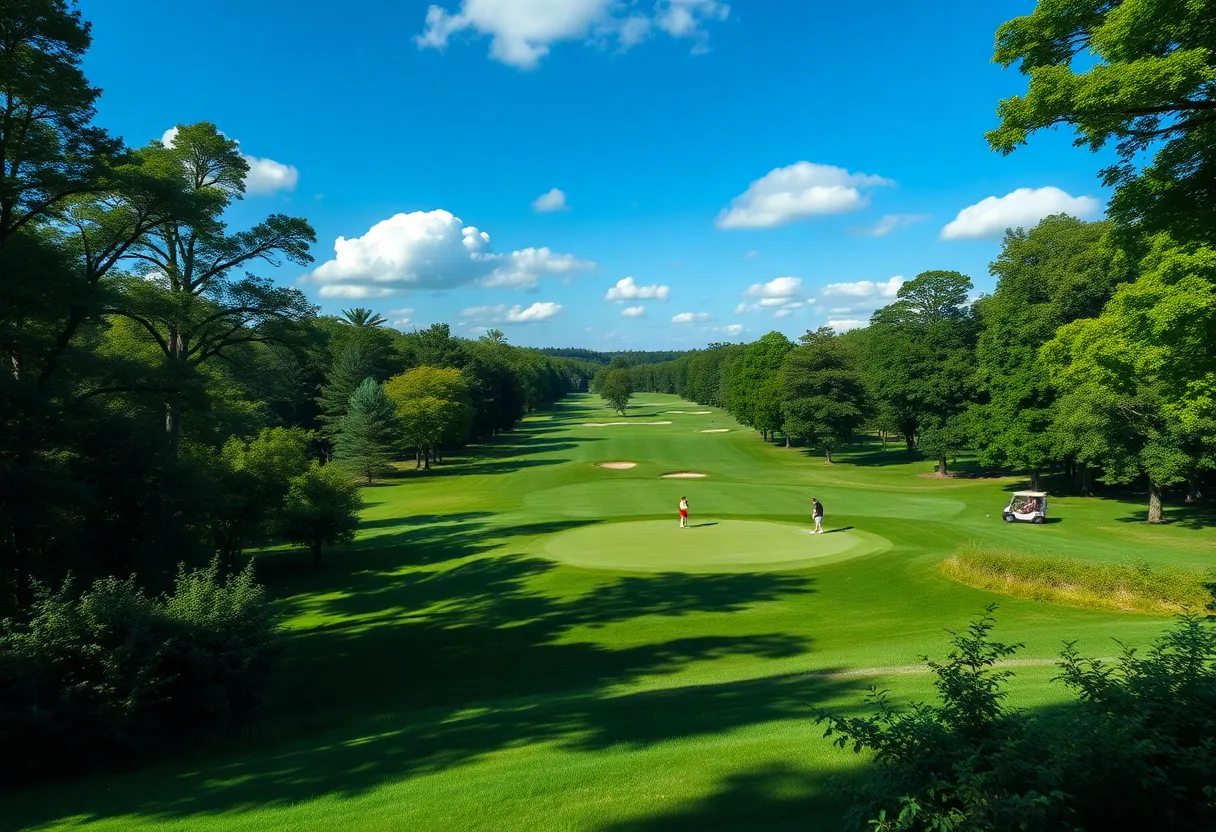 Scenic view of Royal Hua Hin Golf Course during a golf tournament