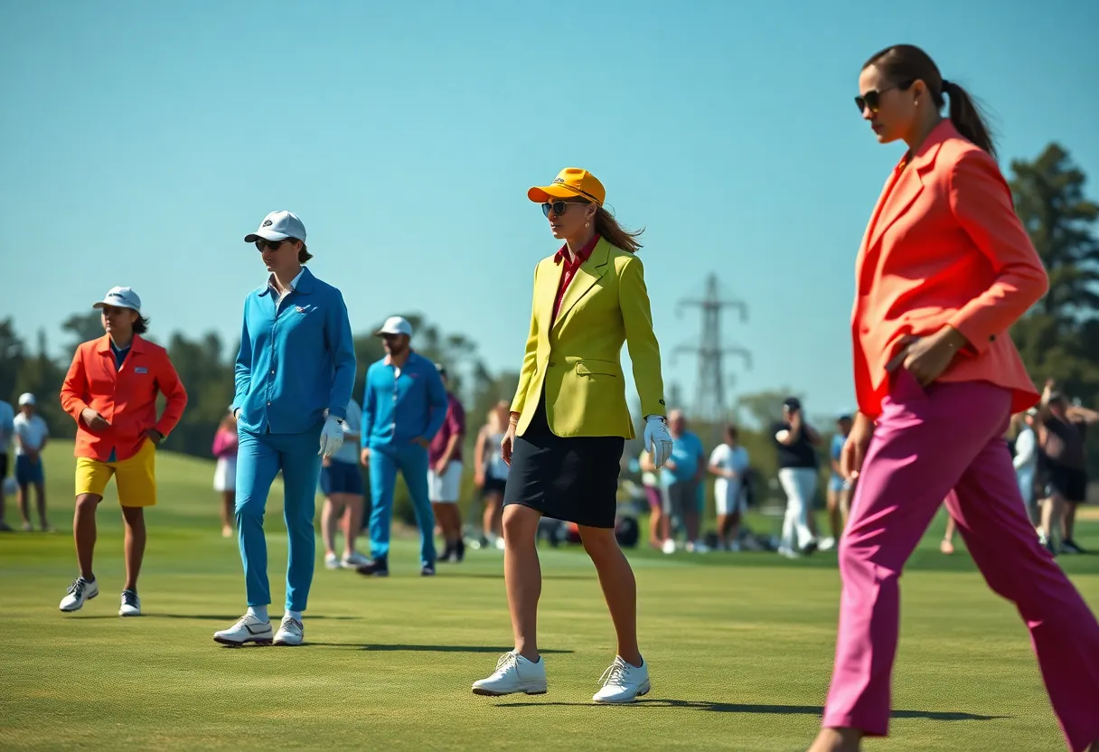 Golf players showcasing stylish uniforms during Ryder Cup 2023.