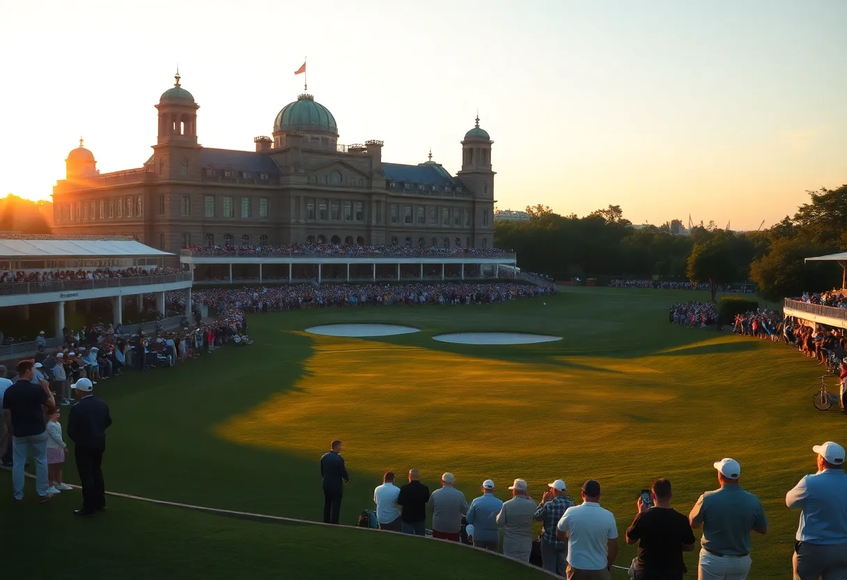 Golf fans and players at the Ryder Cup 2025
