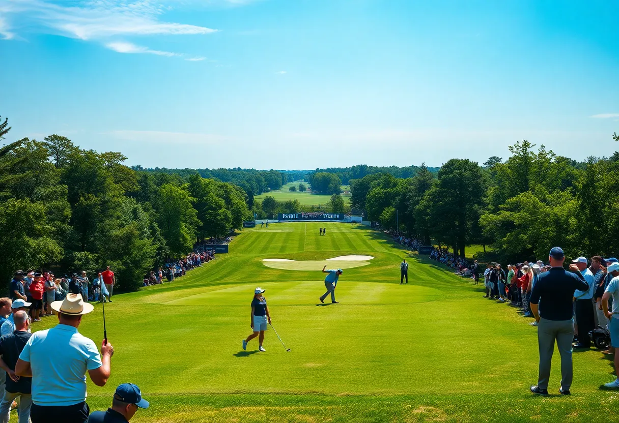 Golf course at Bethpage Black during the Ryder Cup 2025
