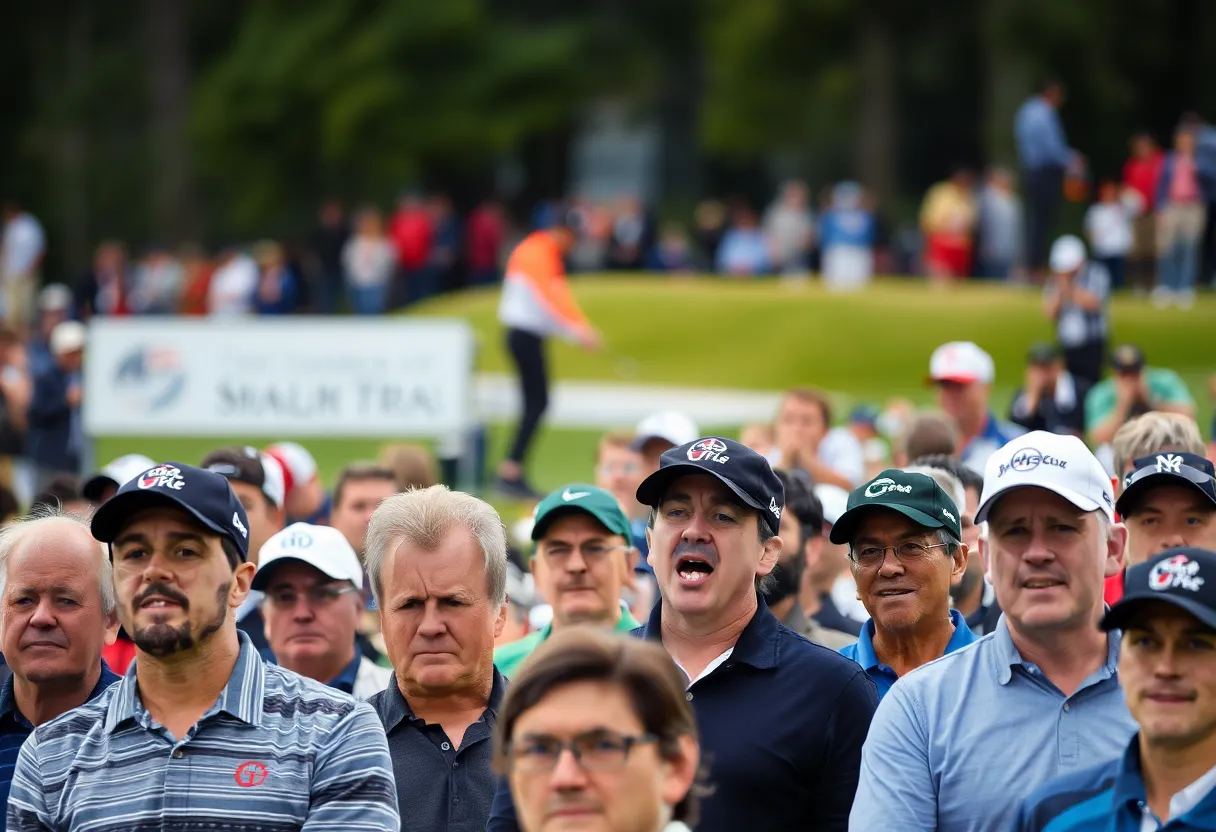 Crowd atmosphere at Ryder Cup golf tournament
