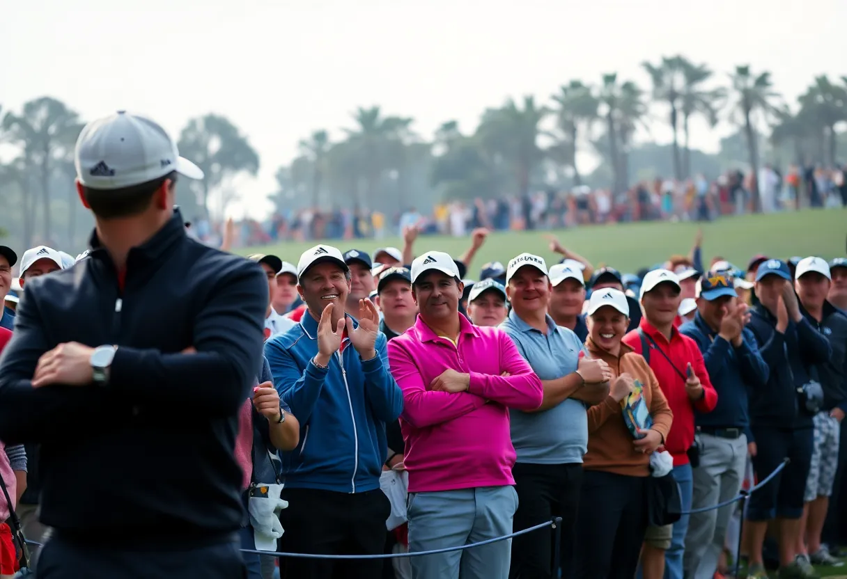 Intense atmosphere at the Ryder Cup golf tournament
