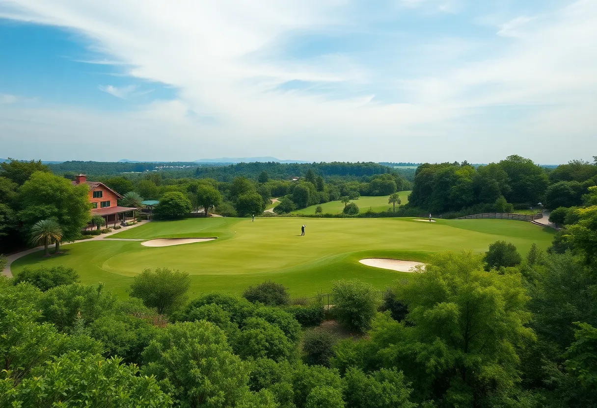 View of Vattanac Golf Resort during the championship