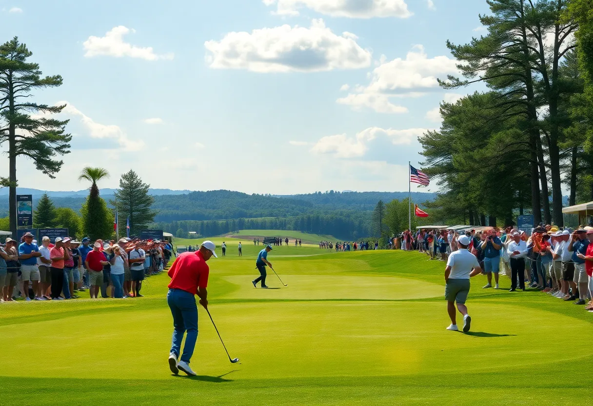 Team USA celebrating their victory at the 50th Walker Cup.