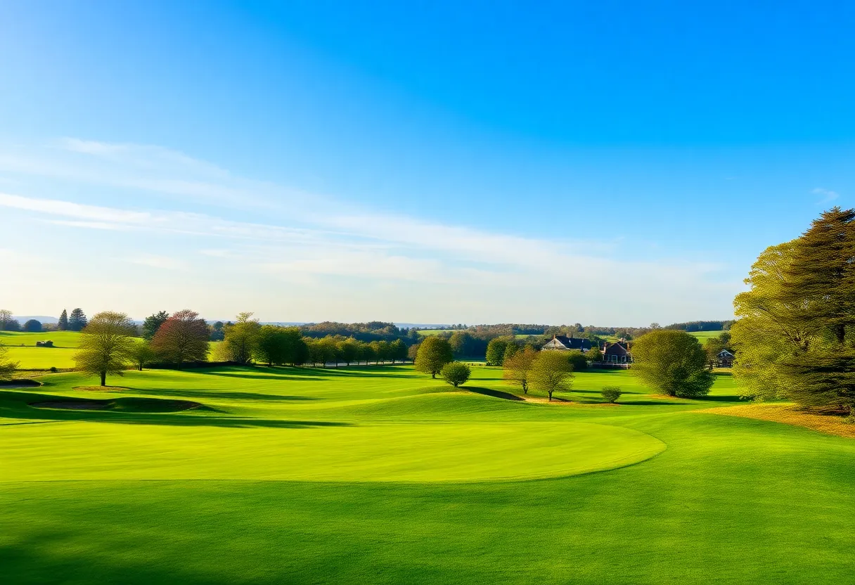 Lush greens and scenic views of Wentworth Golf Estate