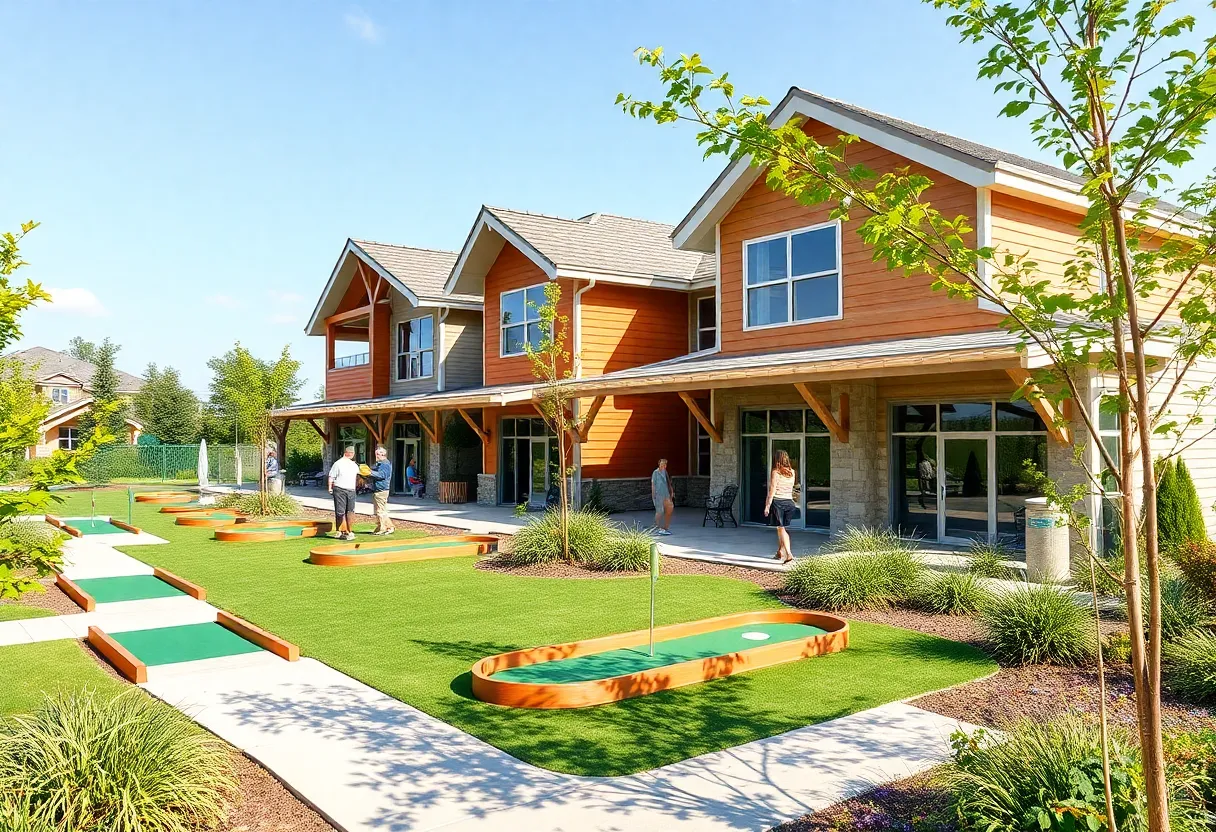 Proposed design for World Golf Village's family entertainment center and senior living community.