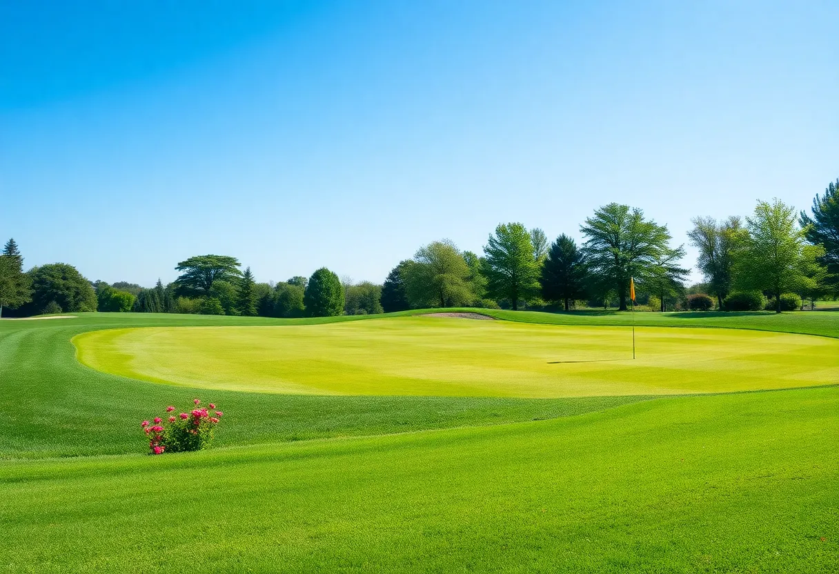 Lush green golf course at World Golf Village Resort