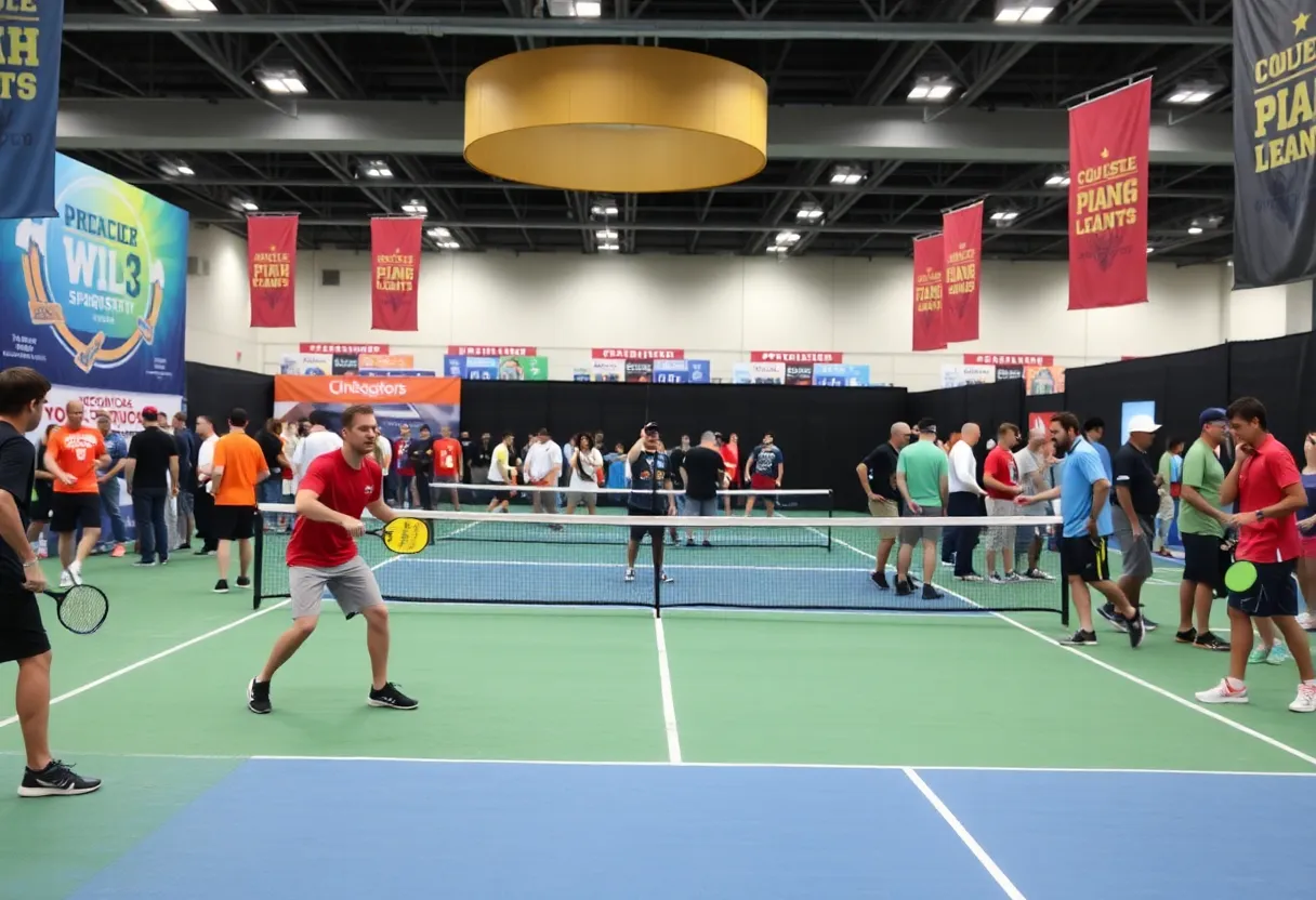 Participants engaging in racquet sports at the 2026 PGA Show