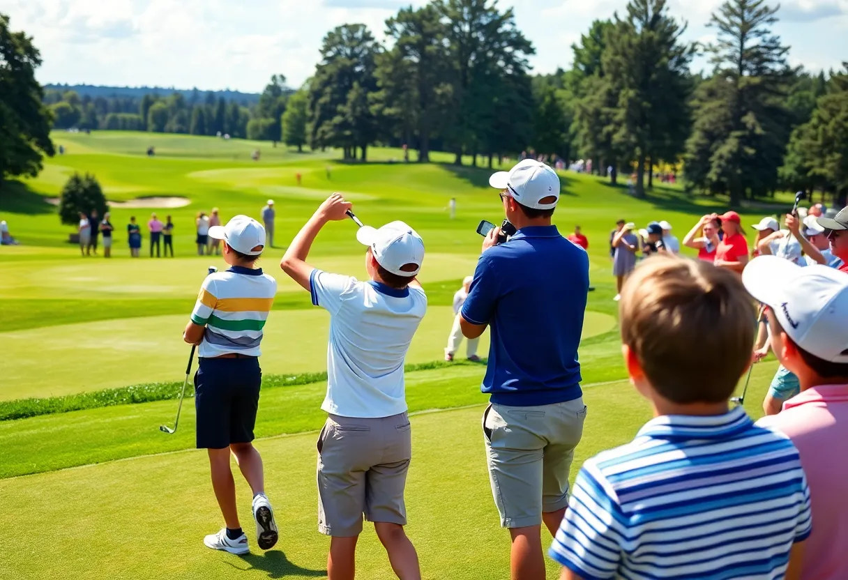 Young golfers competing in the 2026 PGA Tour event