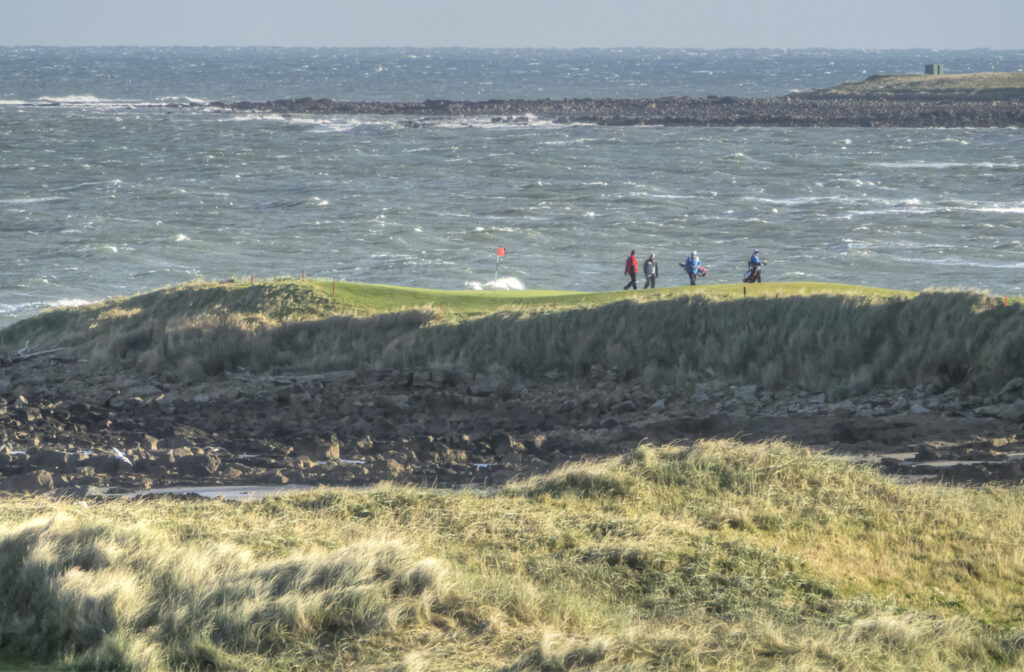 Kingsbarns 15th Green with Choppy Sea HDR