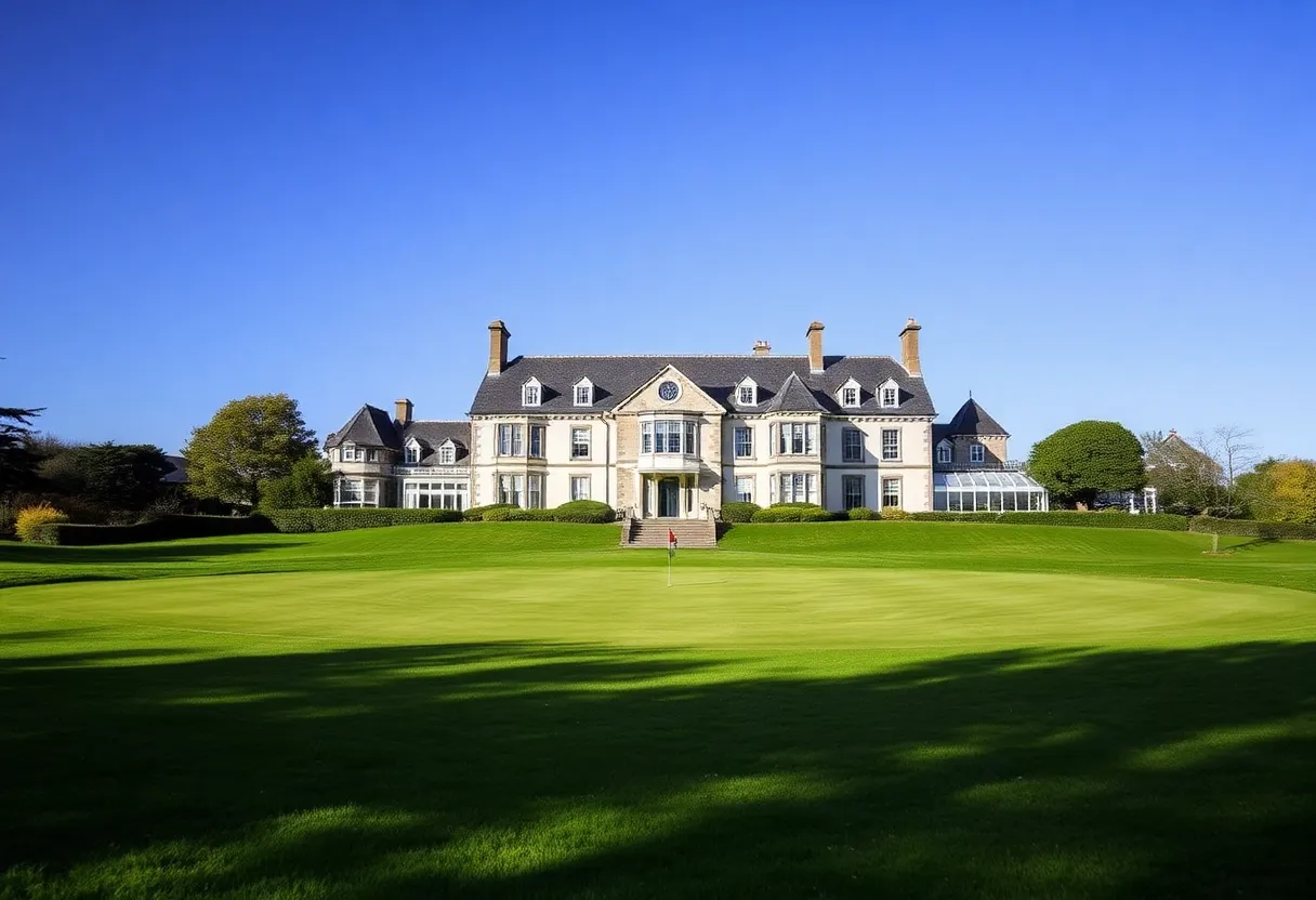 A panoramic view of Adare Manor Golf Course in County Limerick, Ireland.