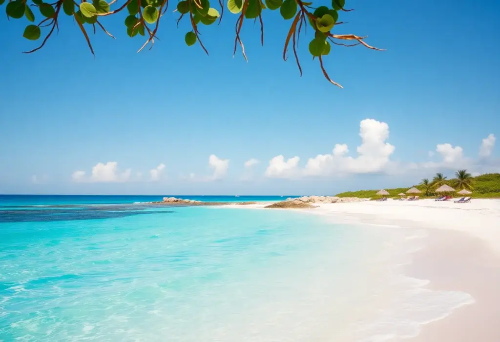 Scenic view of Anguilla's stunning white sand beach
