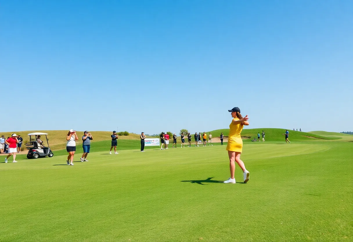 Aussie women golfers celebrating their historic victory at the International Crown.
