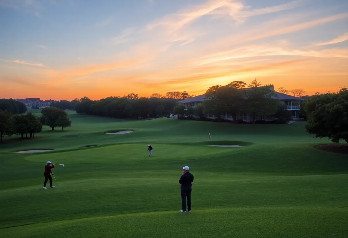Golf tournament at Yokohama Country Club