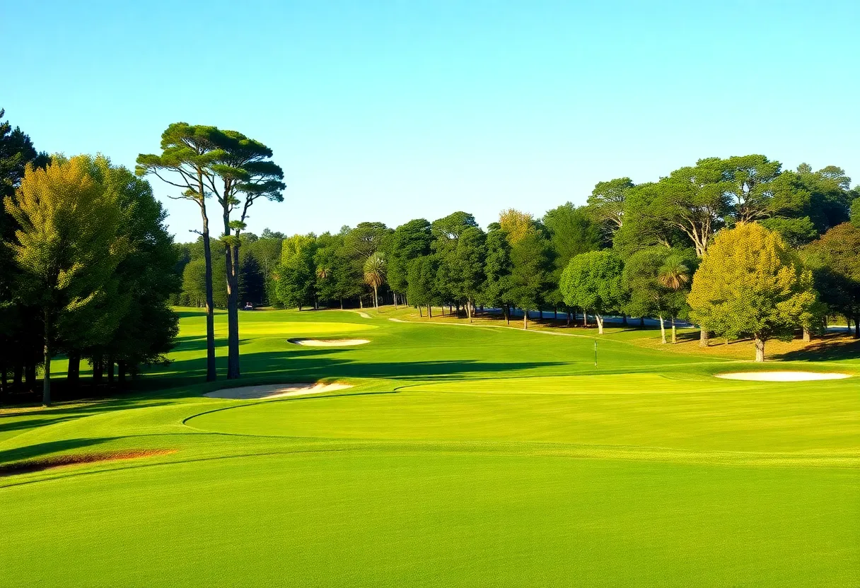Scenic view of Yokohama Country Club golf course